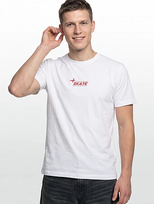 Polera Skate Regular Hombre Blanco