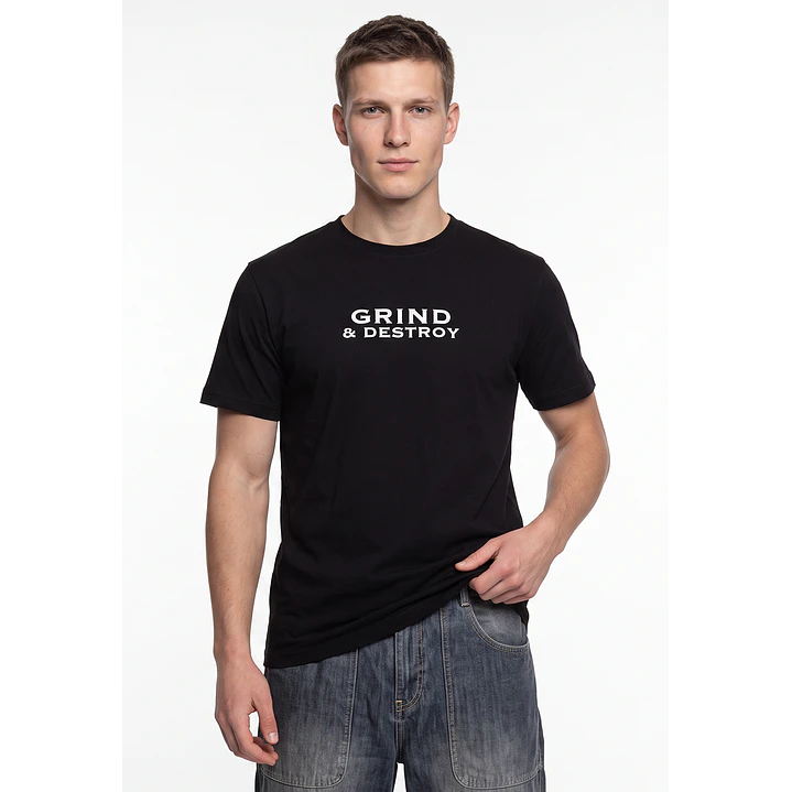 Polera Grind Regular Hombre Negro 1