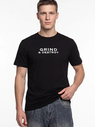 Polera Grind Regular Hombre Negro