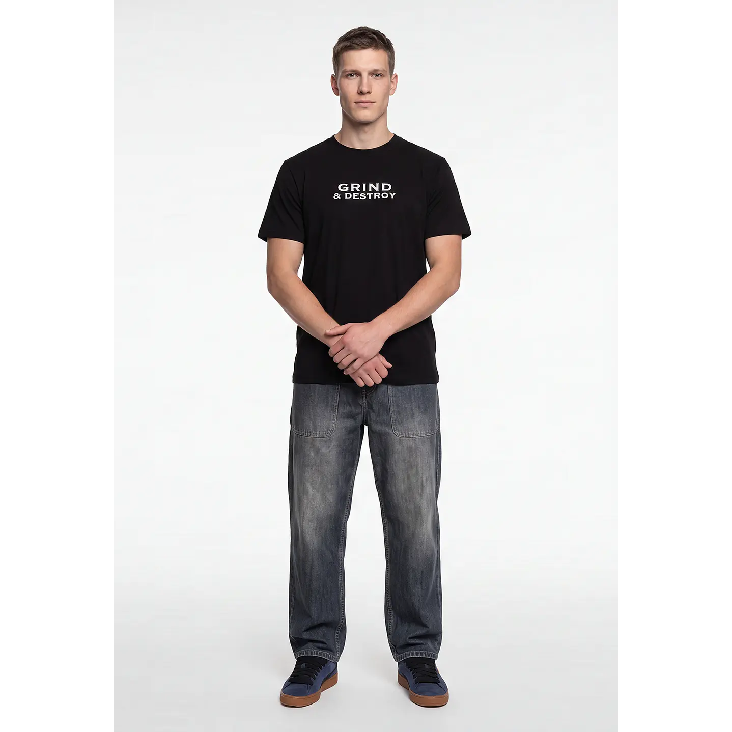 Polera Grind Regular Hombre Negro 3