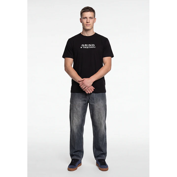 Polera Grind Regular Hombre Negro 3