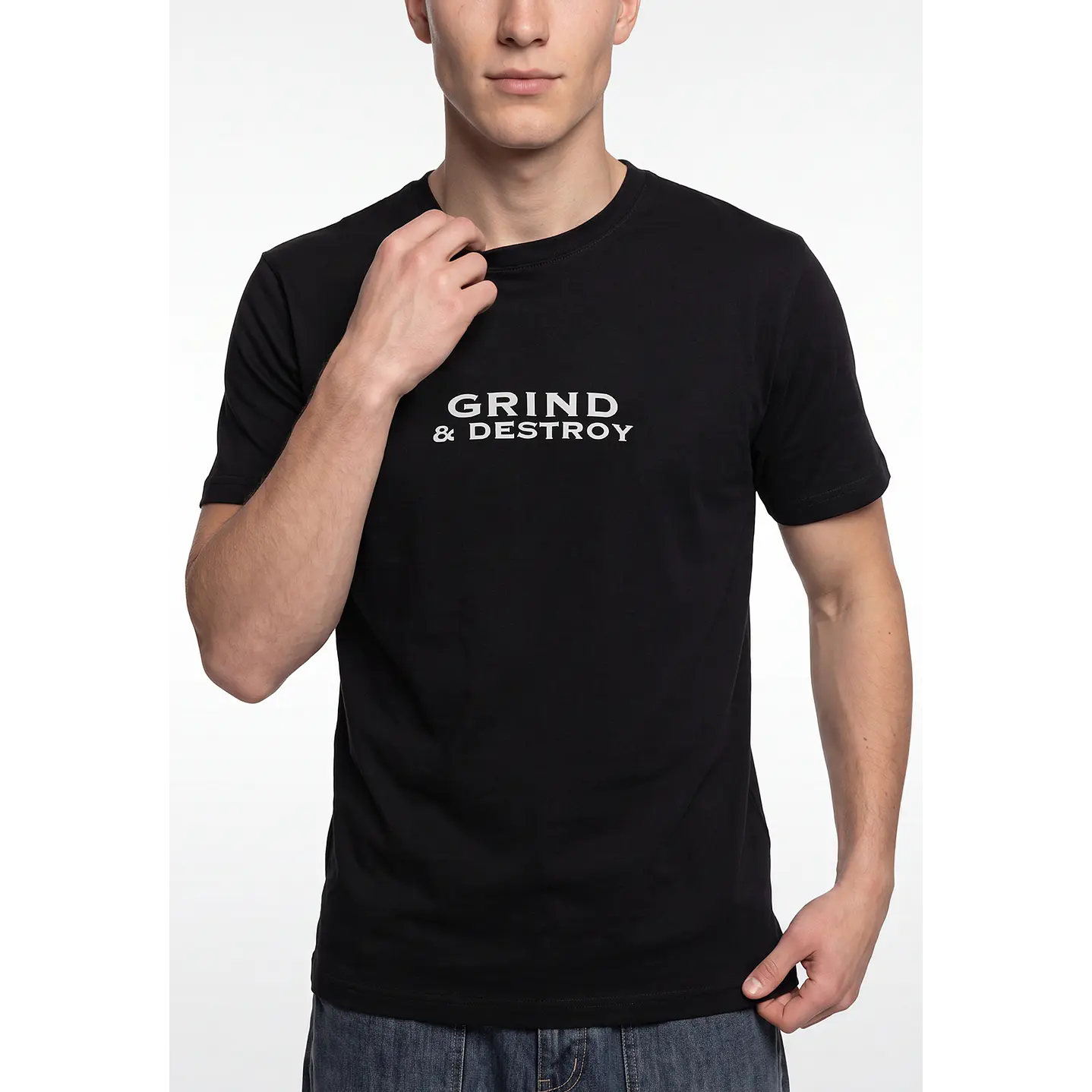 Polera Grind Regular Hombre Negro 4