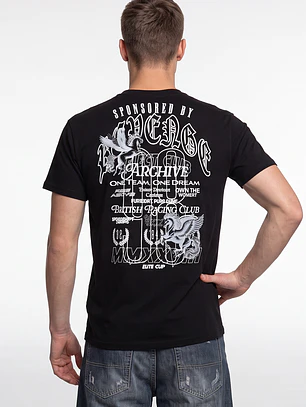 Polera Letras Hombre Negro