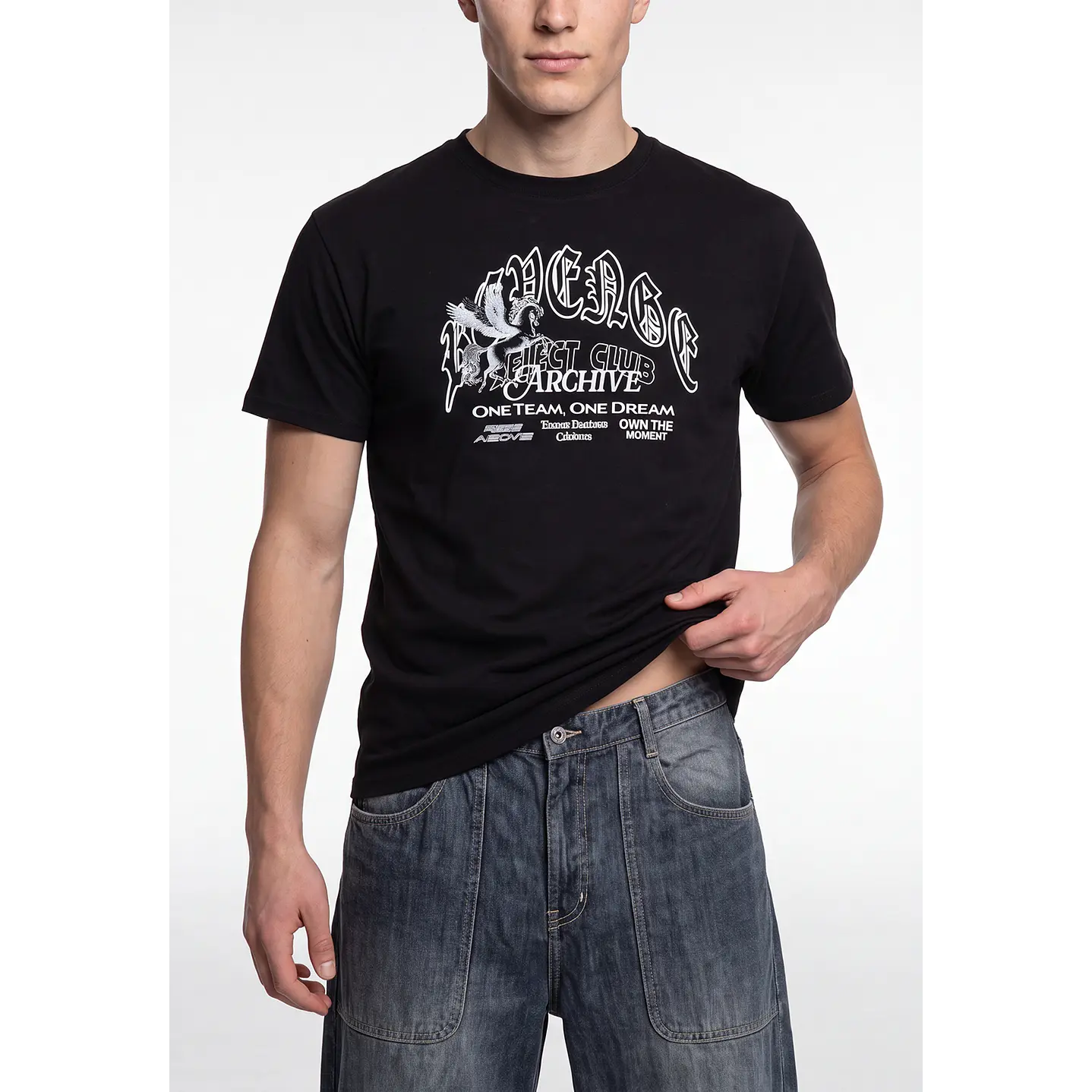 Polera Letras Hombre Negro 4