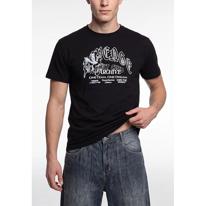 Polera Letras Hombre Negro 4
