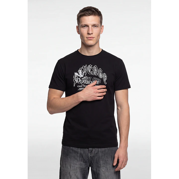 Polera Letras Hombre Negro 1