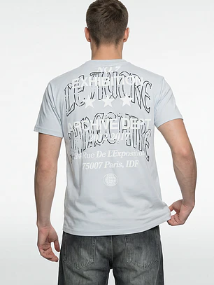 Polera Letras Hombre Gris