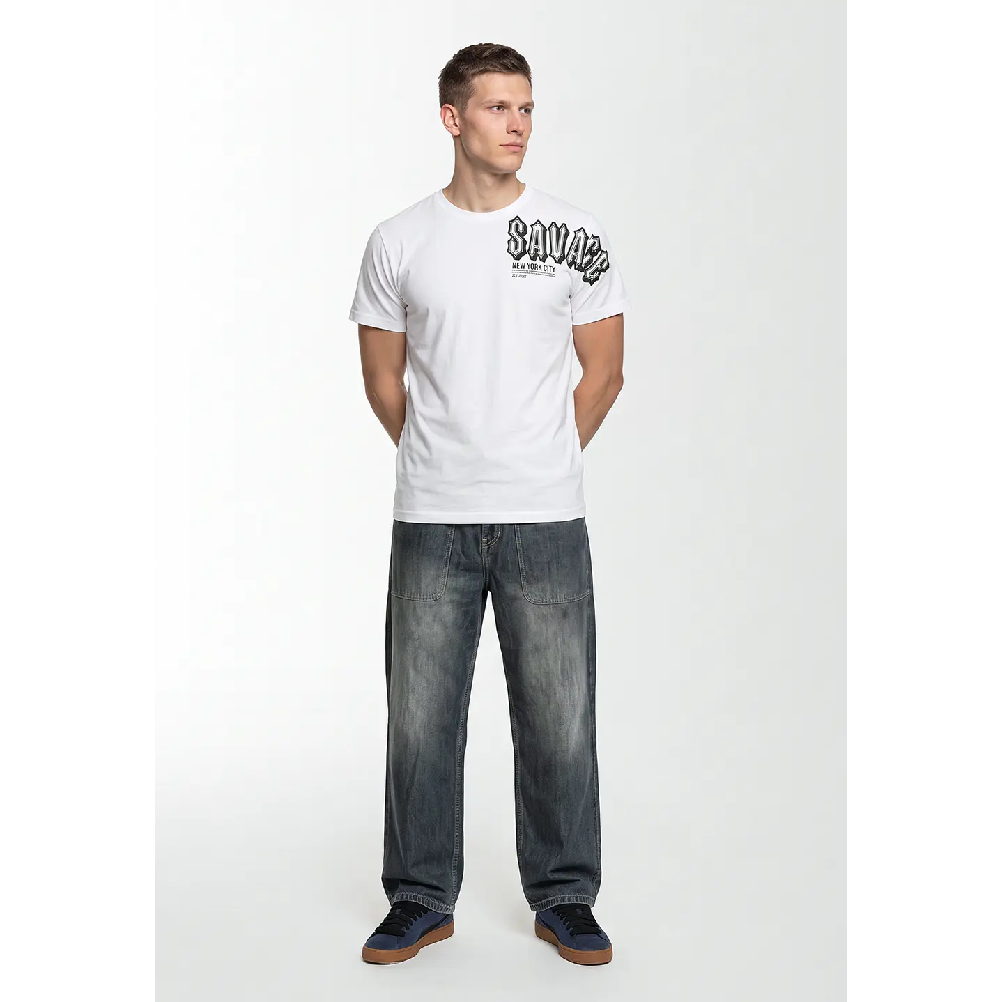 Polera Letras Hombre Blanco 3