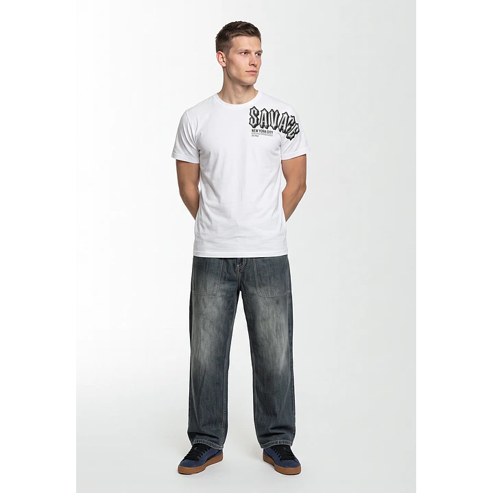 Polera Letras Hombre Blanco 3