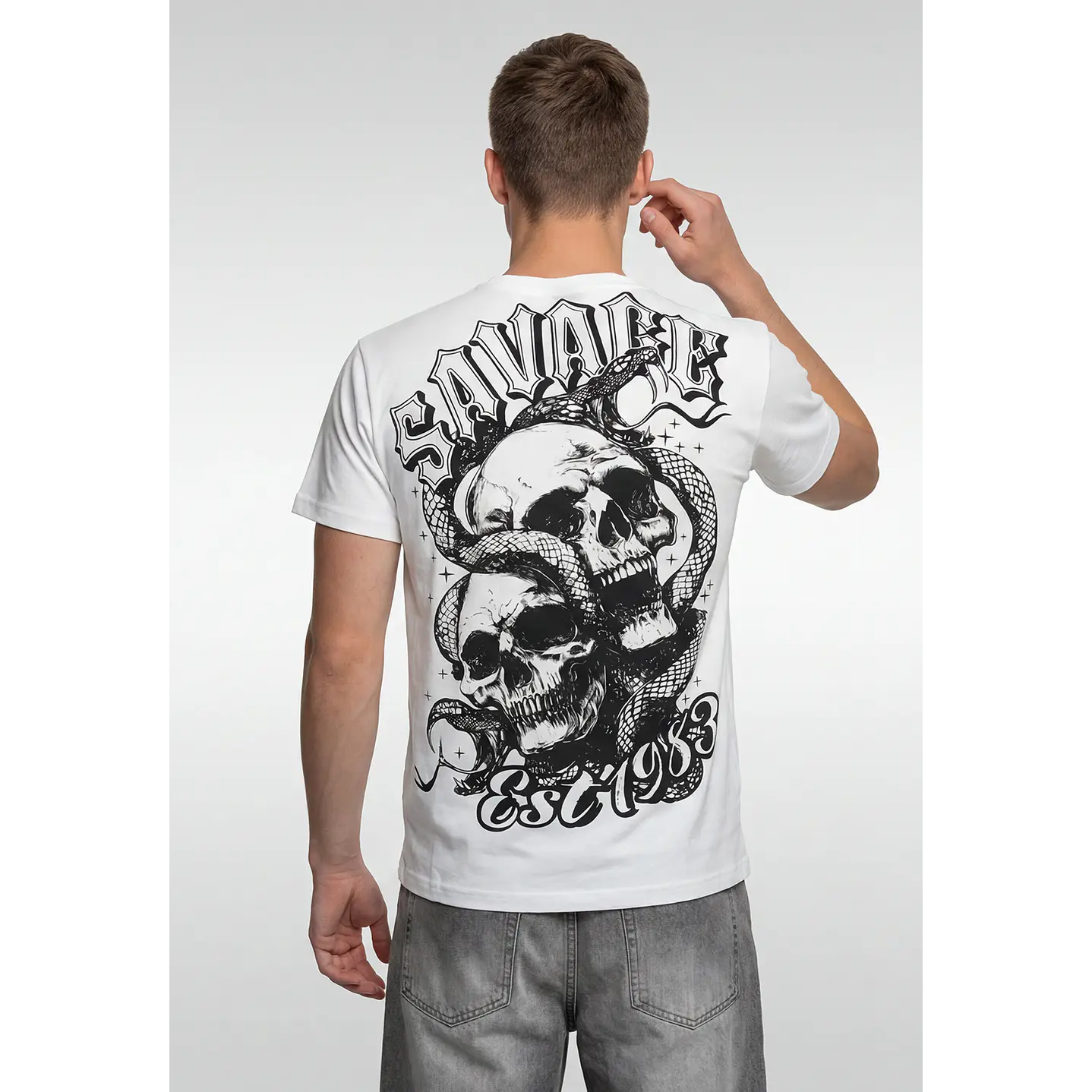Polera Letras Hombre Blanco 2