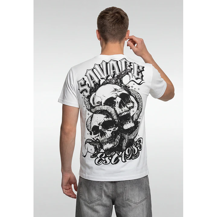 Polera Letras Hombre Blanco 2