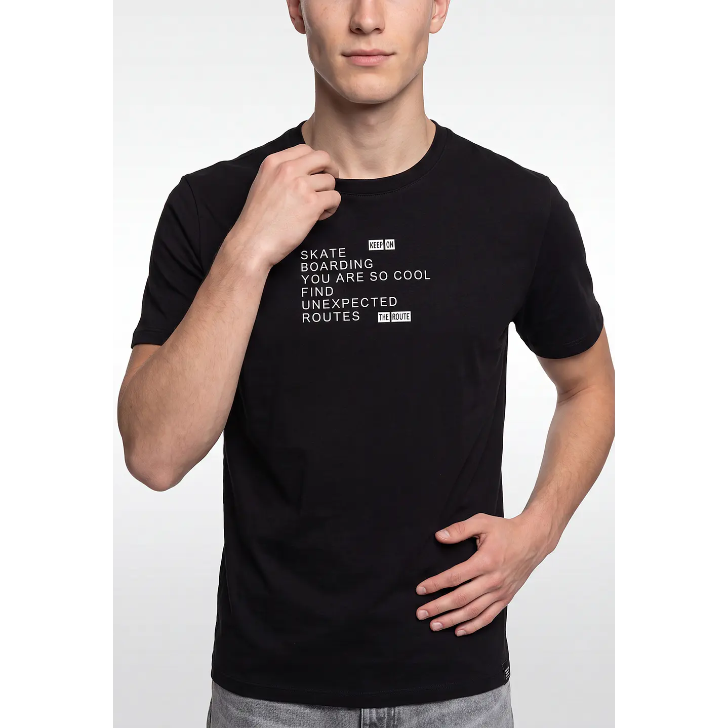 Polera Casual Hombre Negro 4