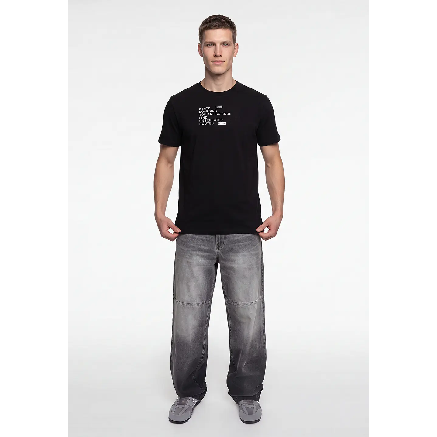 Polera Casual Hombre Negro 2