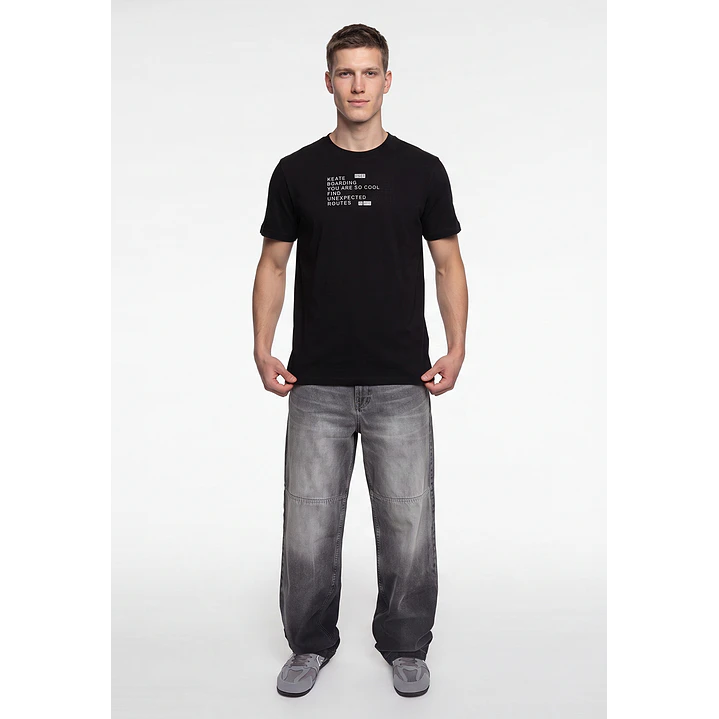 Polera Casual Hombre Negro 2