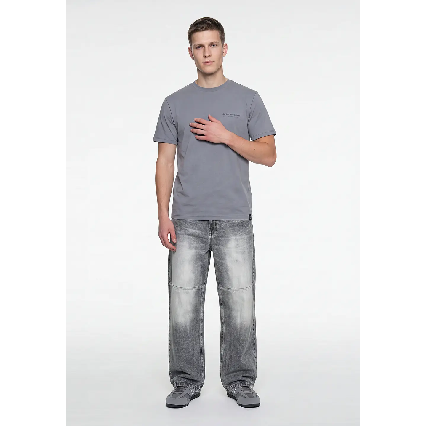 Polera Casual Hombre Gris 3