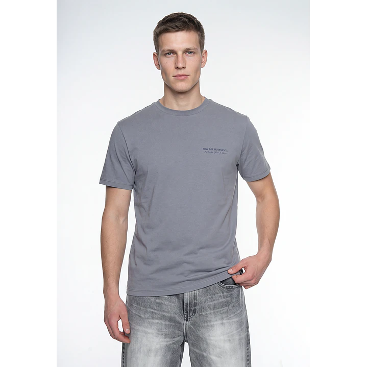 Polera Casual Hombre Gris 4