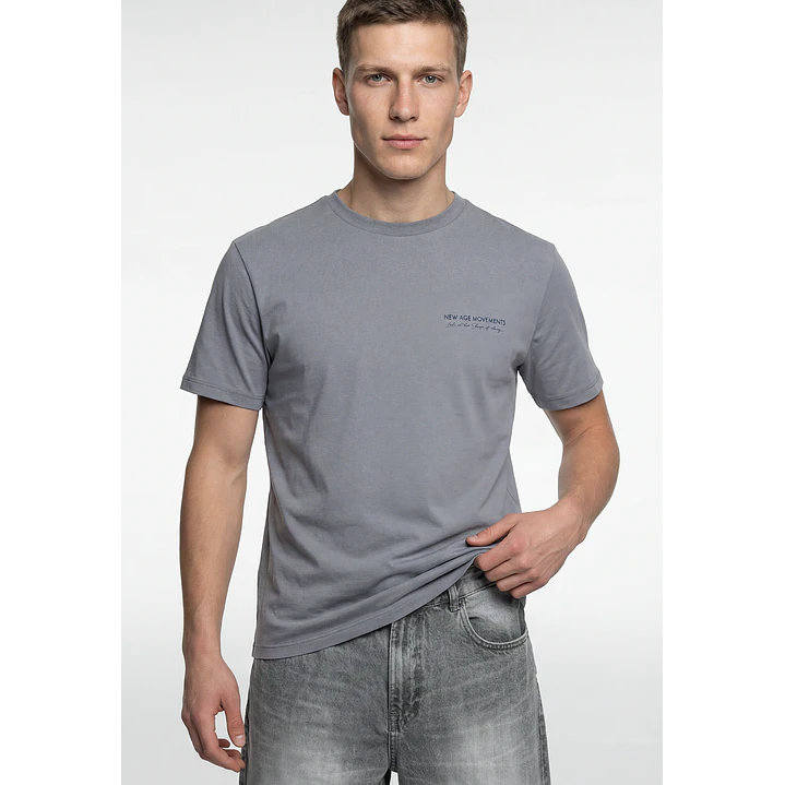Polera Casual Hombre Gris 1