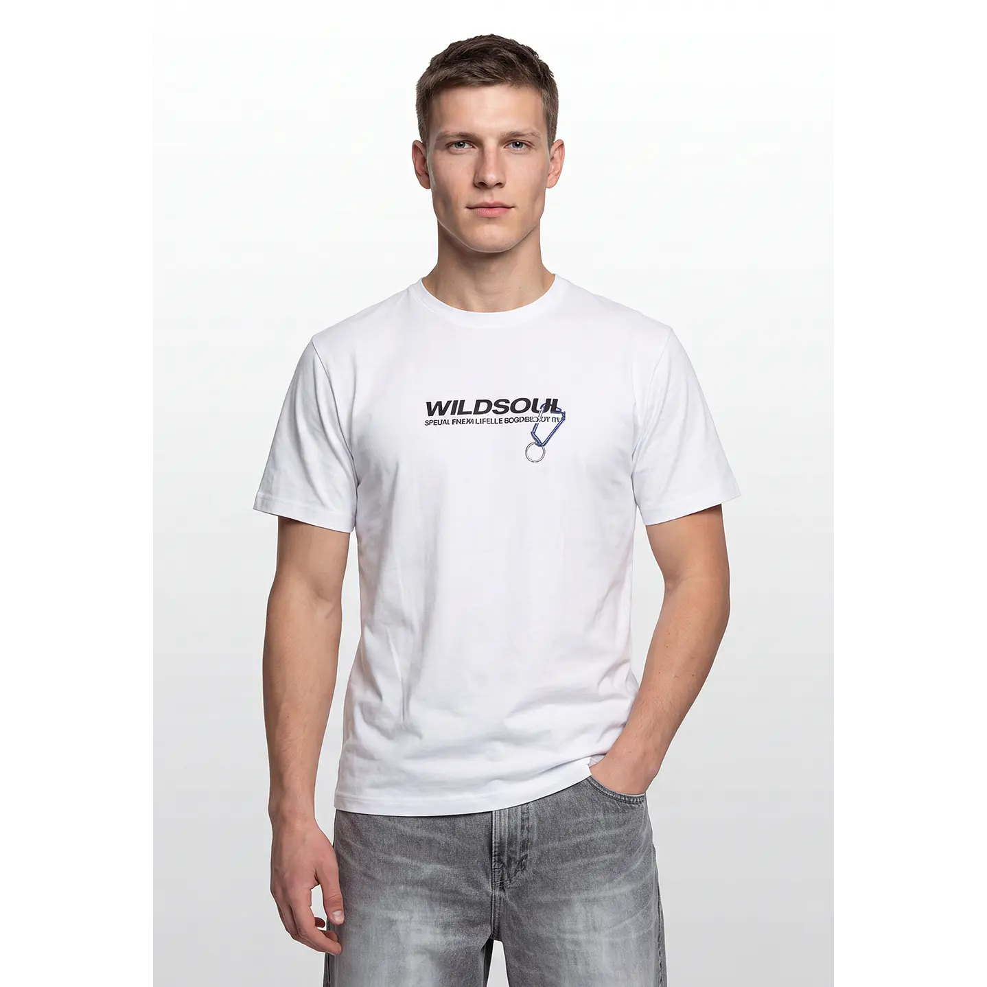 Polera Llavero Hombre Blanco 1