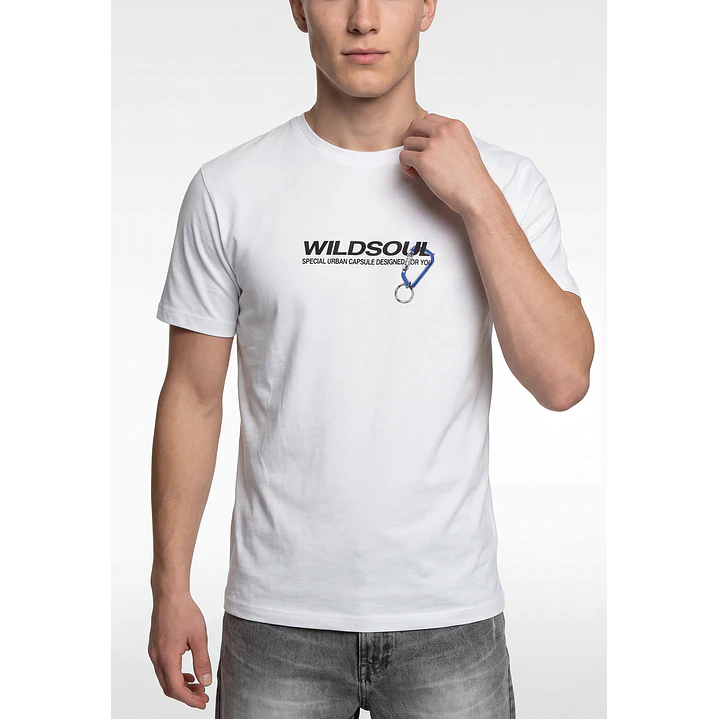 Polera Llavero Hombre Blanco 3