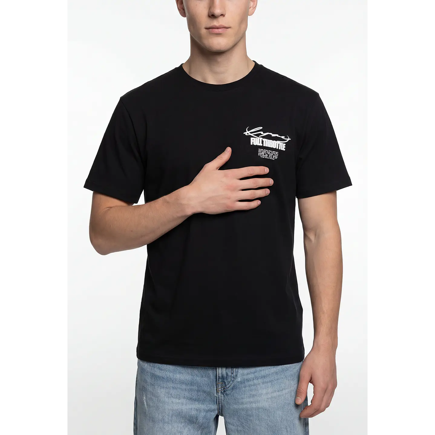 Polera Llamas Hombre Negro 4