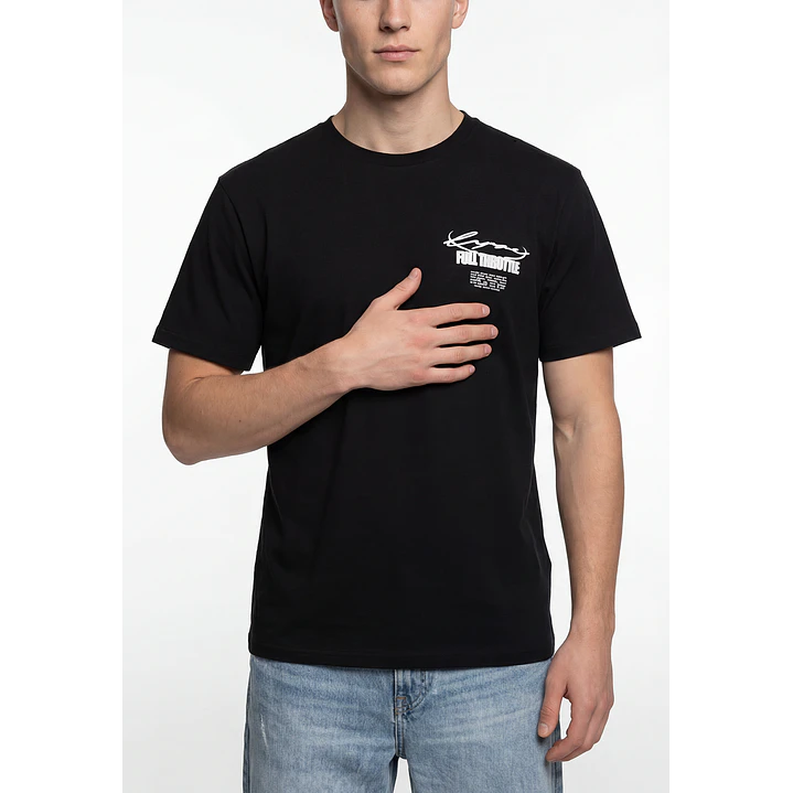 Polera Llamas Hombre Negro 4