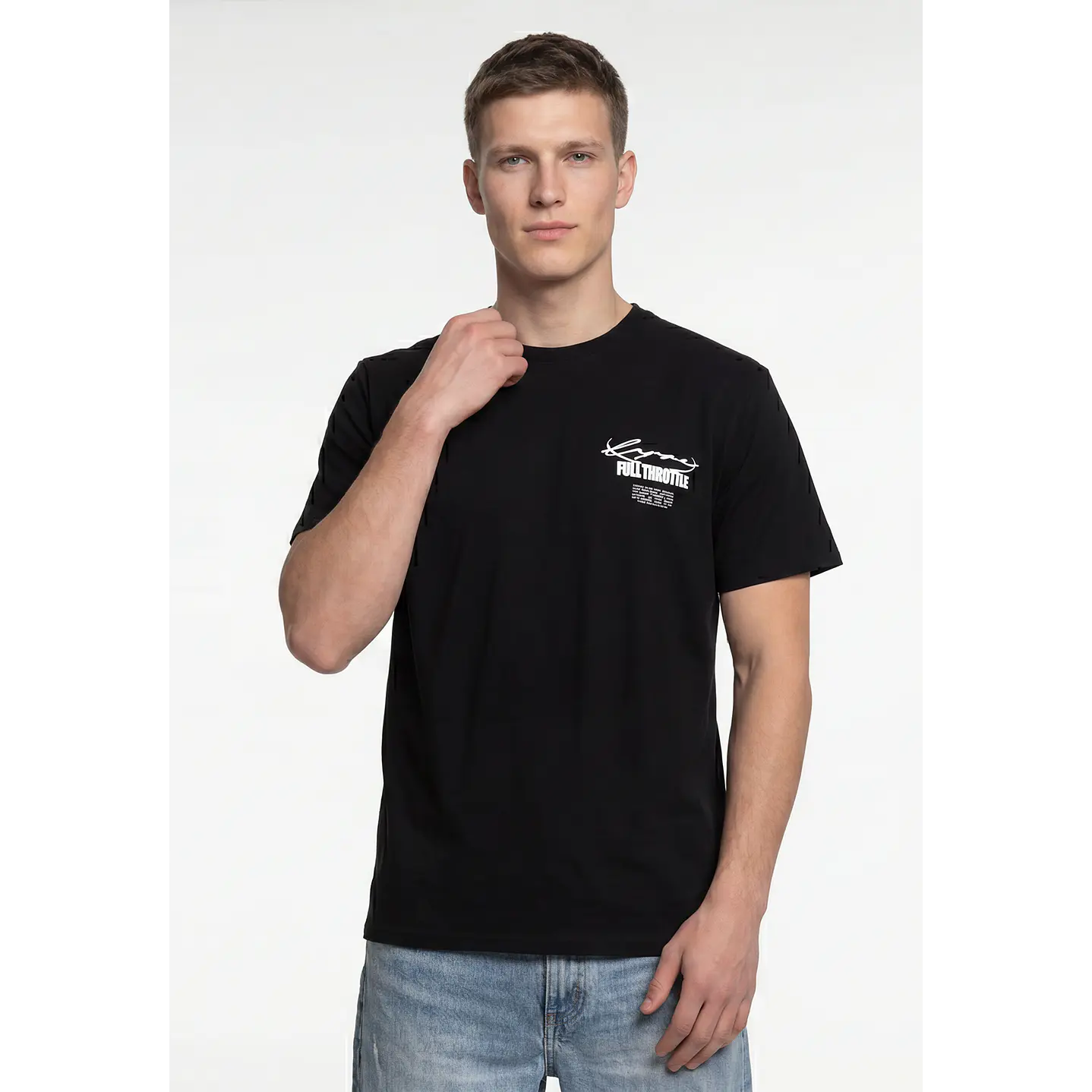 Polera Llamas Hombre Negro 1