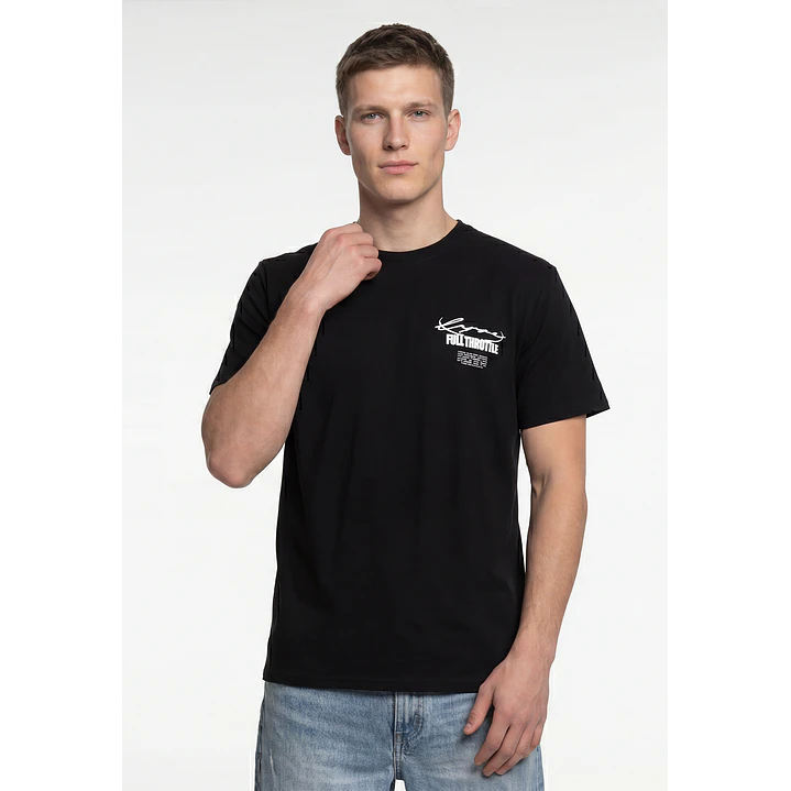 Polera Llamas Hombre Negro 1