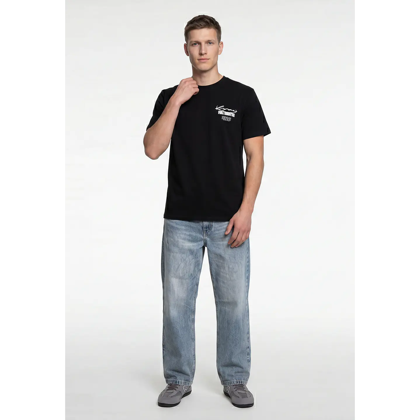 Polera Llamas Hombre Negro 3