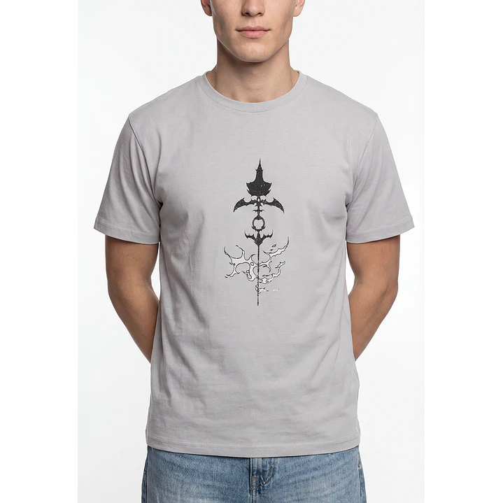 Polera Llamas Hombre Gris 4