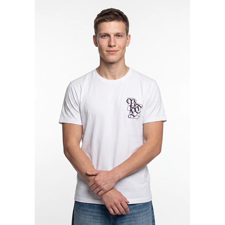 Polera Llamas Hombre Blanco 1