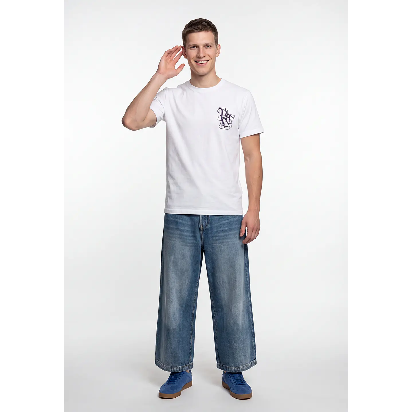 Polera Llamas Hombre Blanco 3