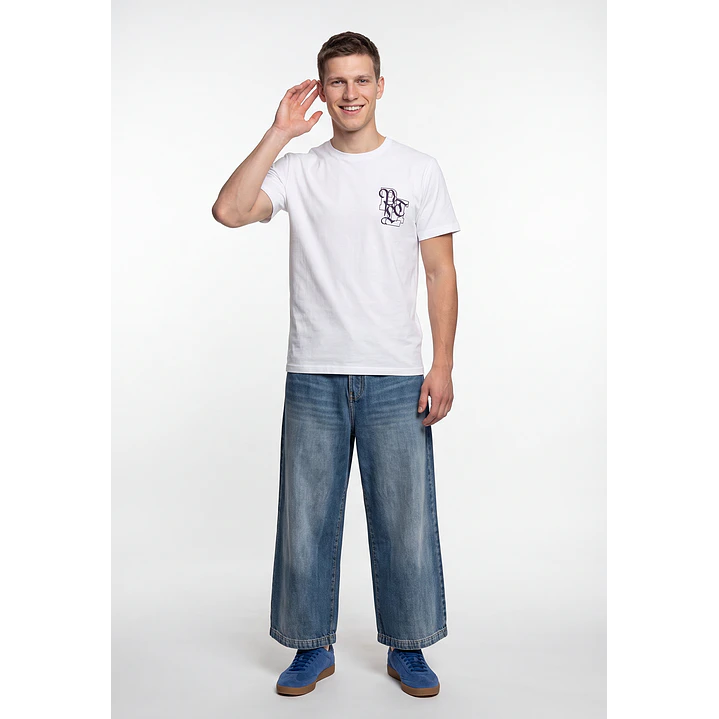Polera Llamas Hombre Blanco 3