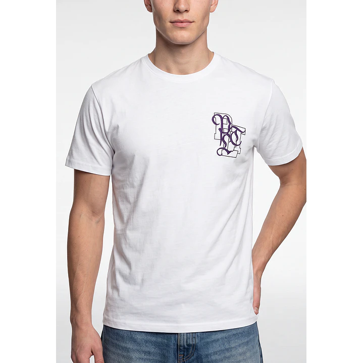 Polera Llamas Hombre Blanco 4