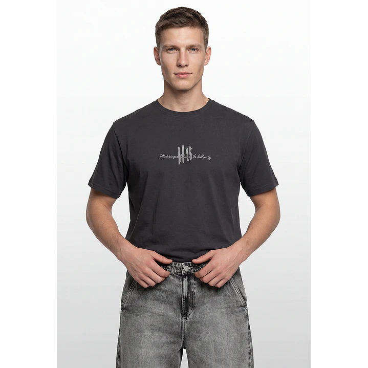 Polera Gothic Hombre Gris 1
