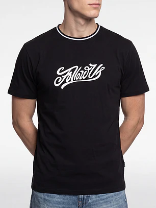 Polera Follow Hombre Negro