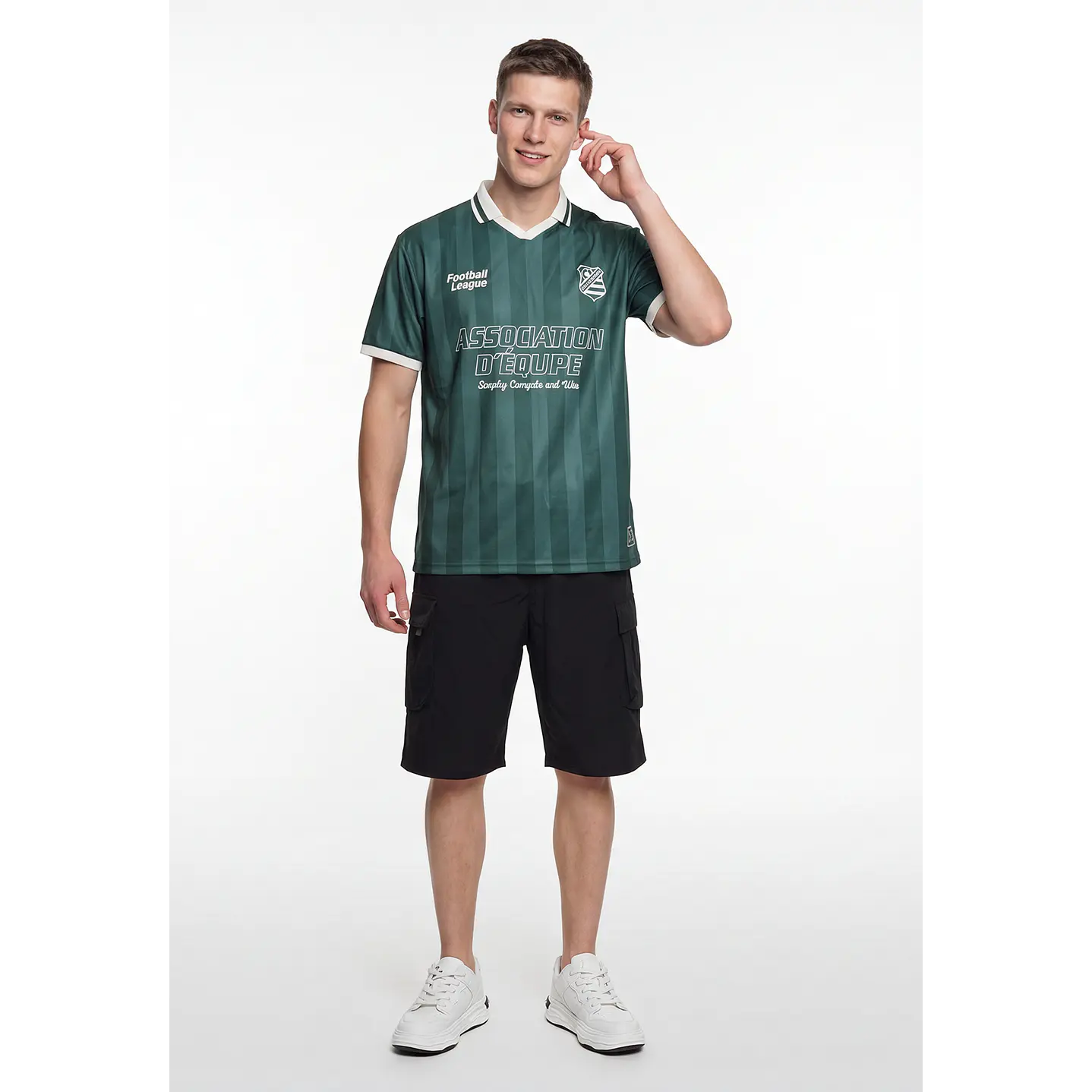 Polera Fútbol Hombre Verde 2