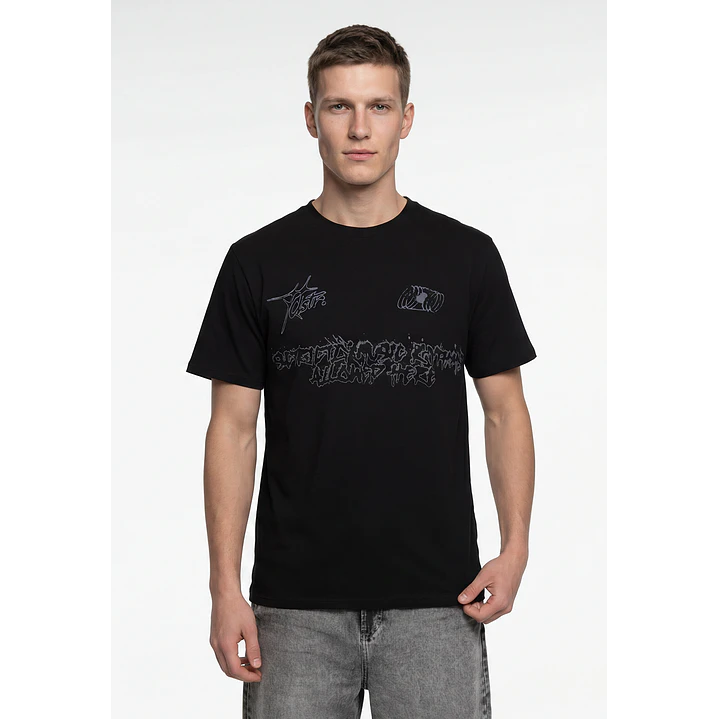 Polera Death Hombre Negro 1