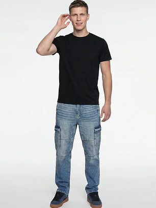 Polera Elastacada Hombre Negro