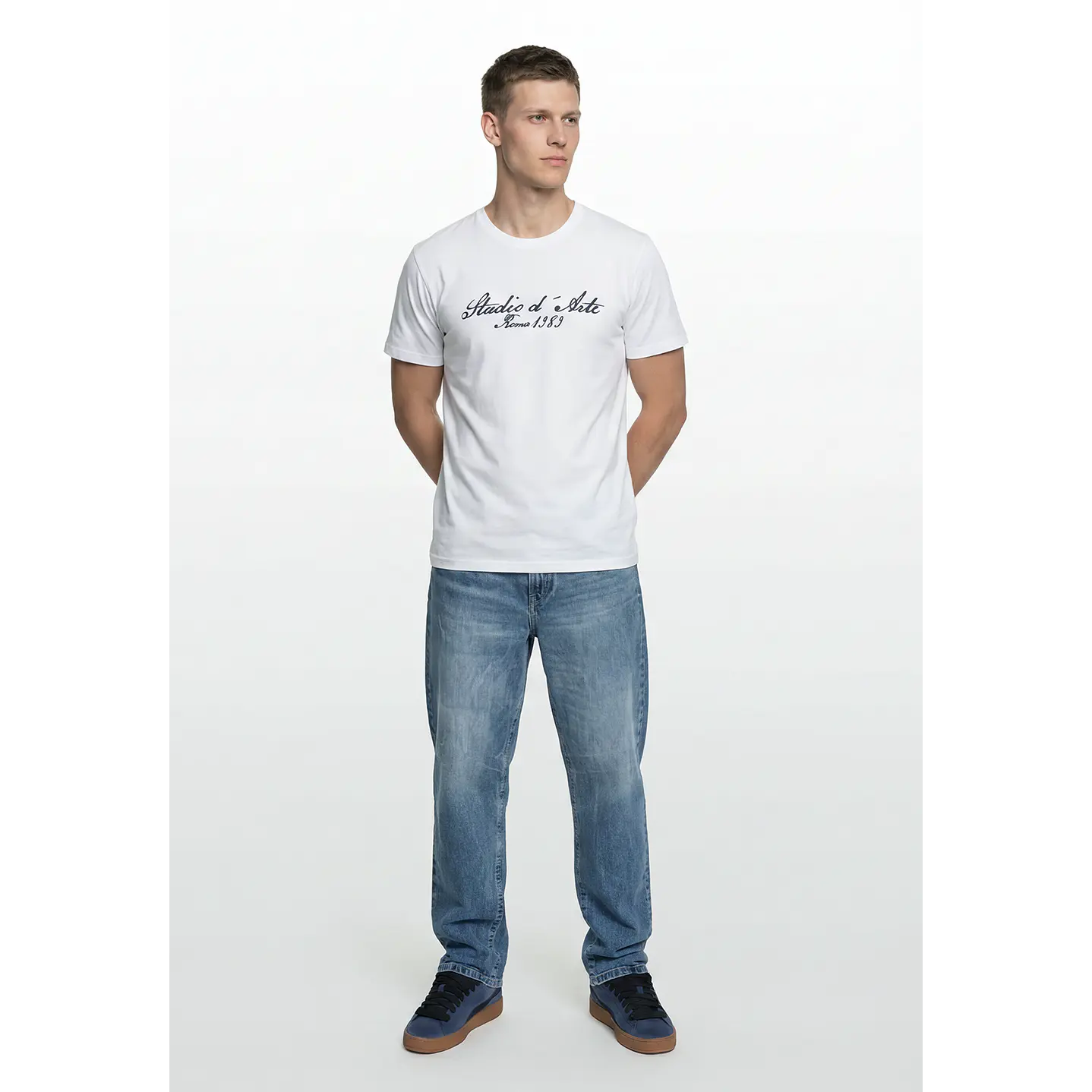 Polera Básica Hombre Blanco 2