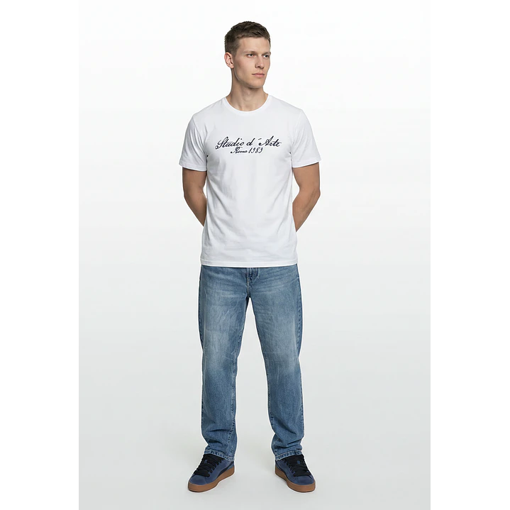 Polera Básica Hombre Blanco 2