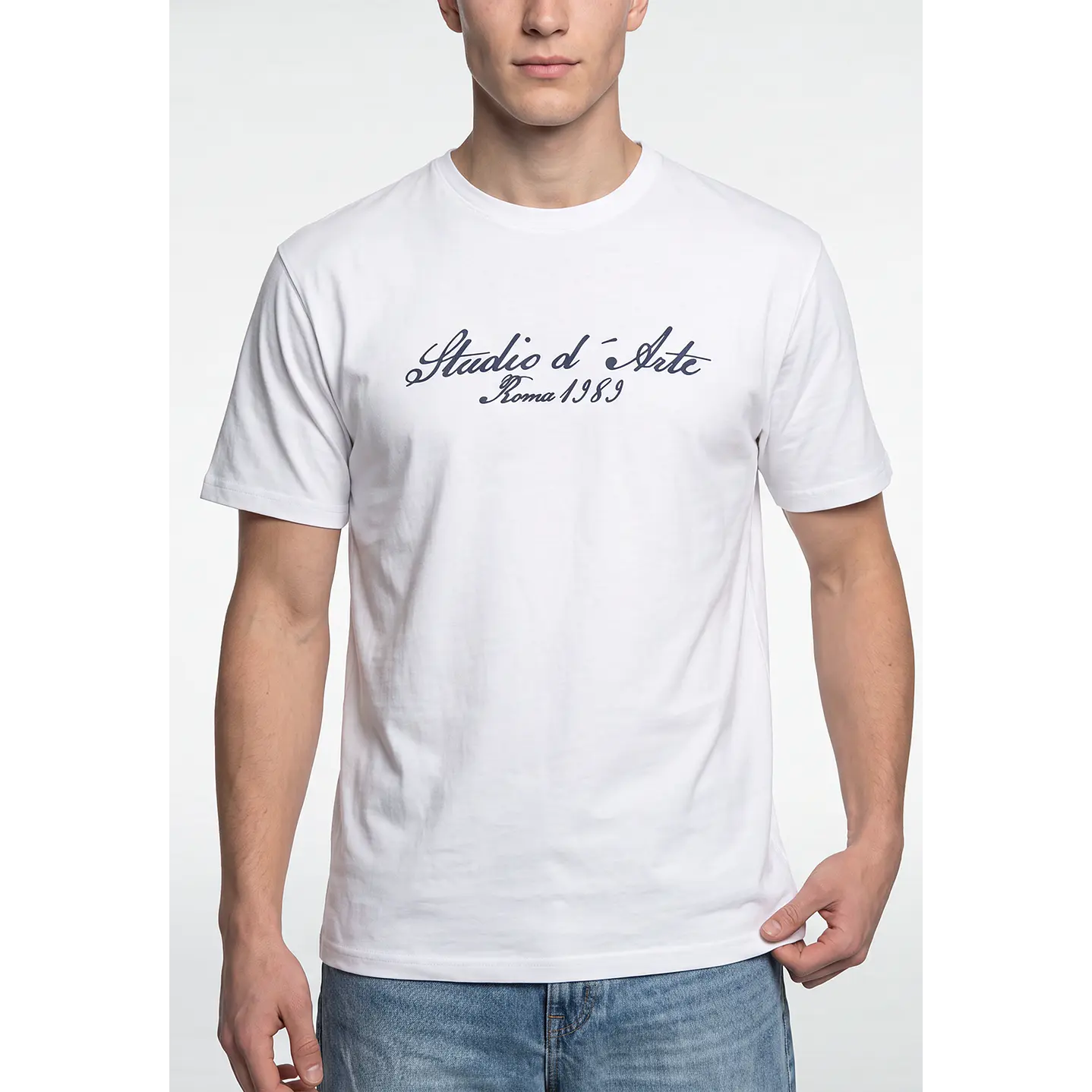 Polera Básica Hombre Blanco 4