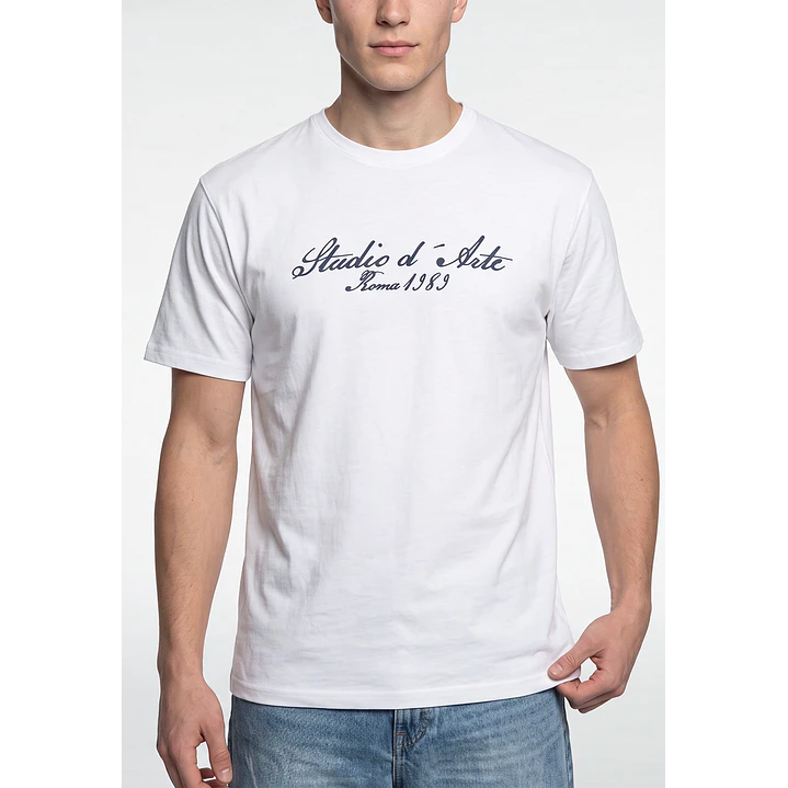 Polera Básica Hombre Blanco 4