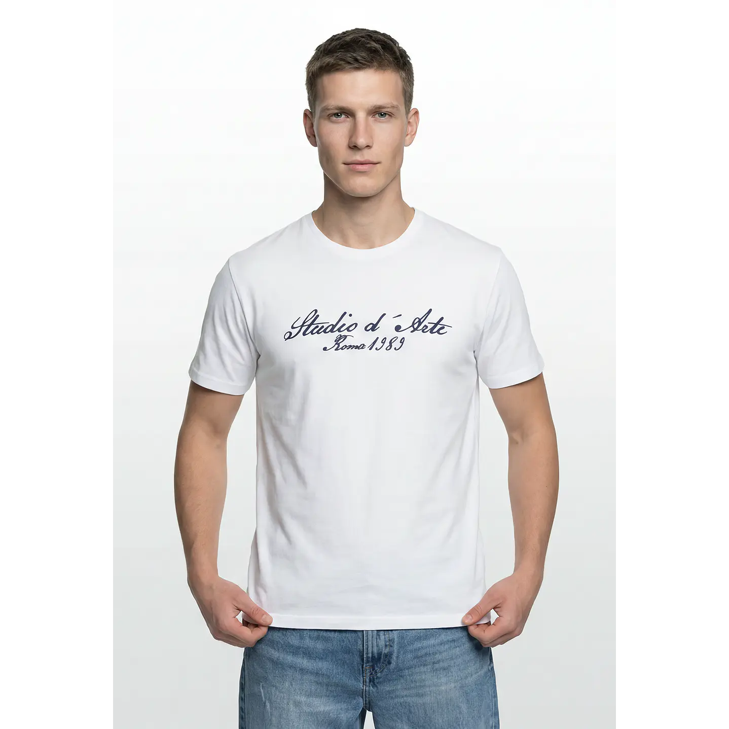 Polera Básica Hombre Blanco 1