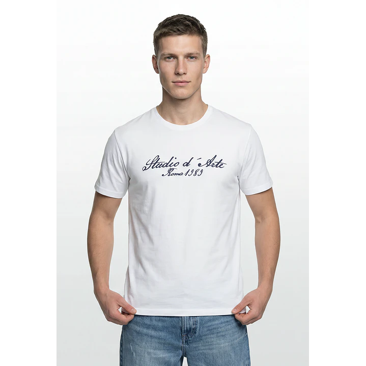 Polera Básica Hombre Blanco 1