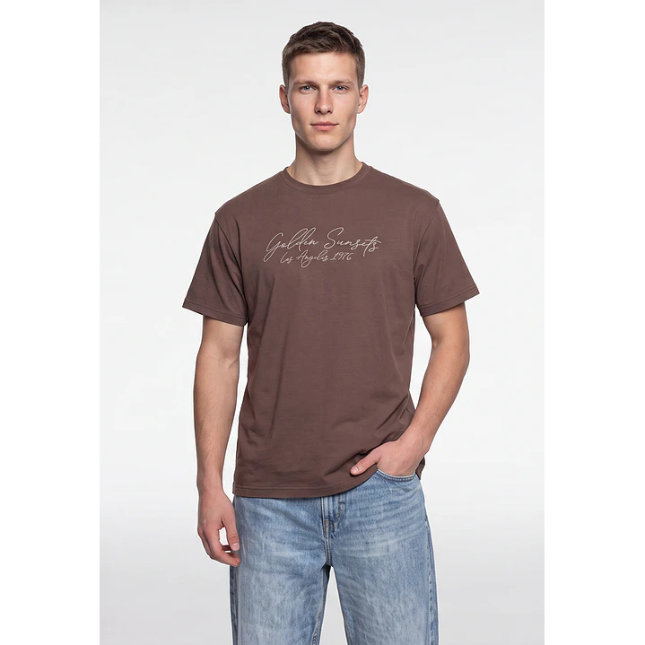 Polera Básica Hombre Beige 1