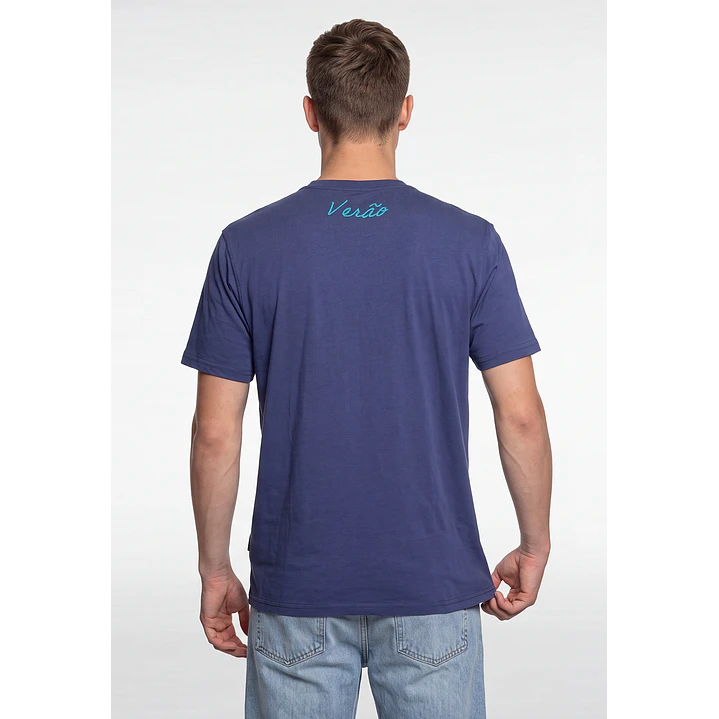 Polera Básica Hombre Azul 3