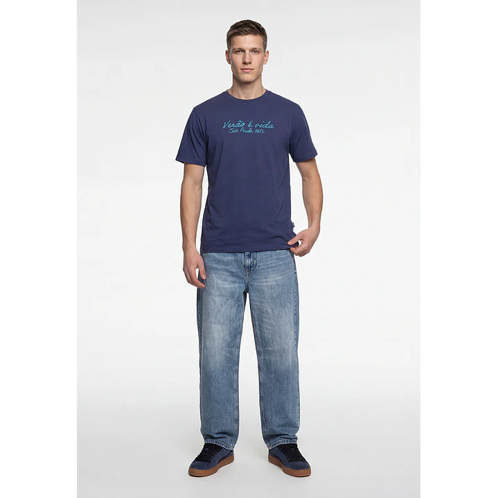 Polera Básica Hombre Azul 2