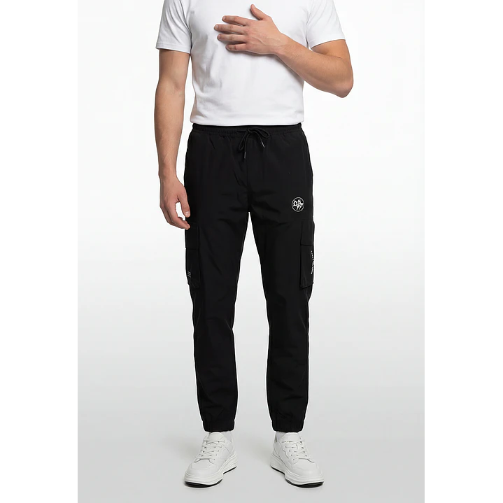 Pantalón Cargo Hombre Negro 1