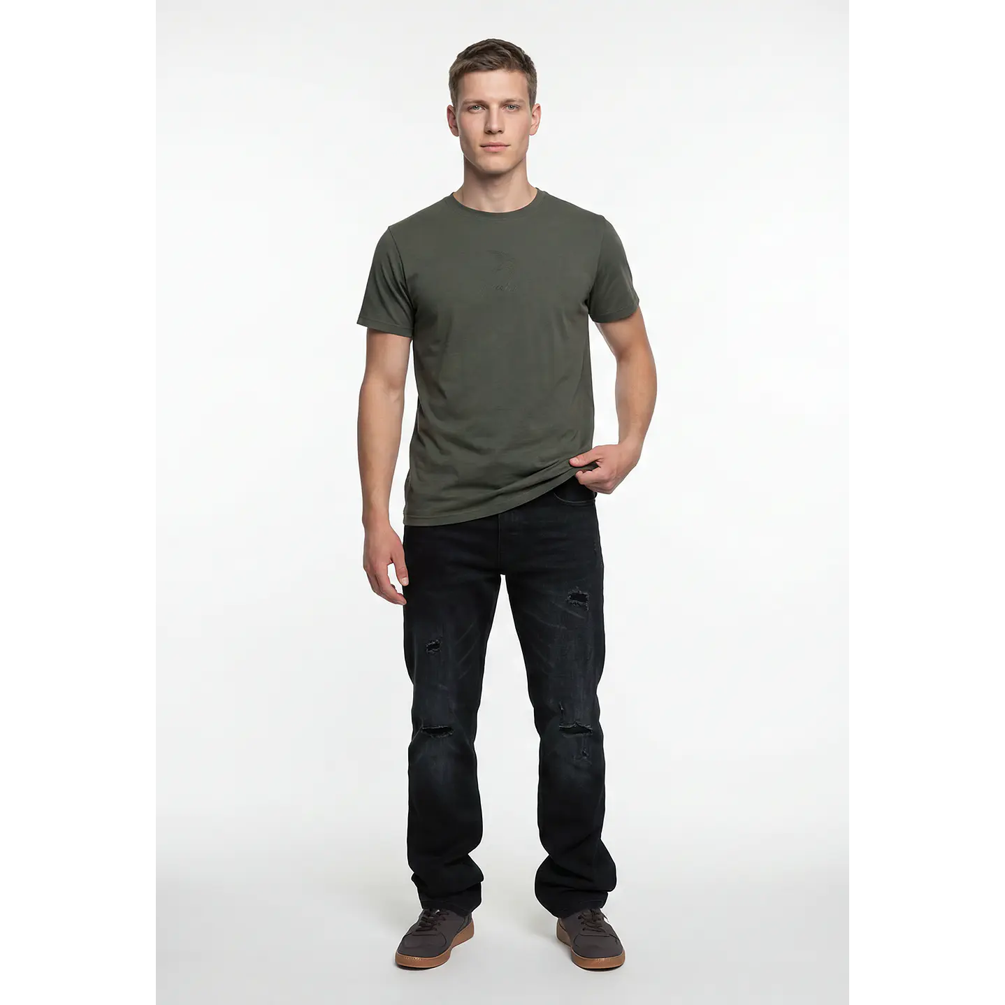 Polera Bordado 3D Hombre Verde 2