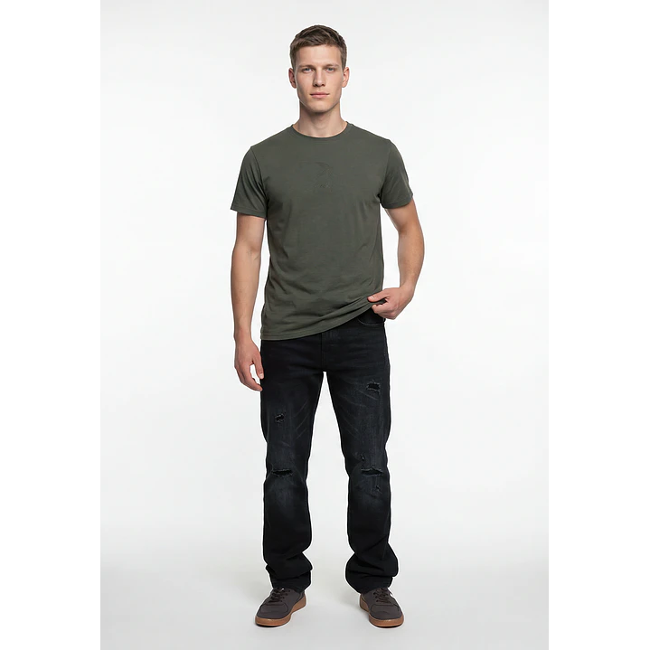 Polera Bordado 3D Hombre Verde 2